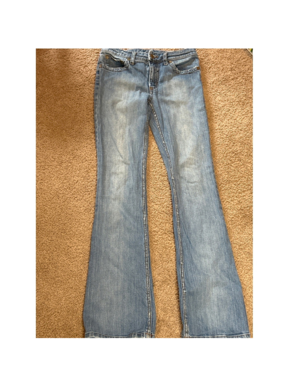 Paige Pure Jeans Womens 26 Light Wash Low Rise Flare Leg Denim Jeans D-123